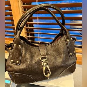 Dooney & Bourke Pebble Grain Logo Lock Satchel